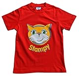 Girls Boys Unisex Stampy Cat Unisex T-shirt You Tuber StampyLongNose Youtube Tee FACE 8 to 12 (12, Red)