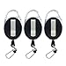 SAMSFX Fly Fishing Zinger Retractor for Gear Tools Holder (Black Fishing Zinger with Back Clip 3pcs)