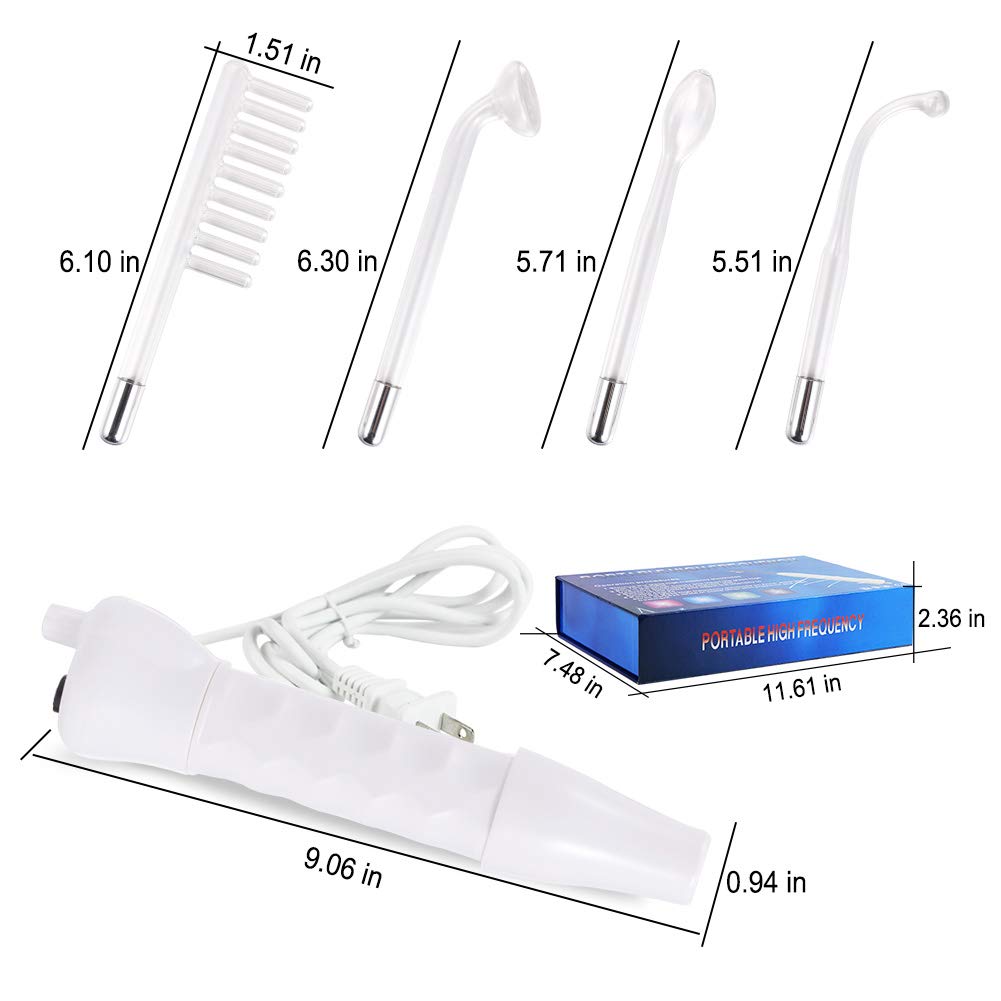 High Frequency Machine, Portable Handheld High Frequency Facial Wand for Skin Tightening Facial Care Machine: Beauty