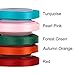 VATIN Solid Color Double Sided Polyester Satin Ribbon 10 Colors 1/4 inch X 5 Yard Each Total 50 Yds Per Package Ribbon Set #5