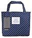QZUnique Women's Waterproof Packable Rain Jacket Batwing-sleeved Poncho Raincoat,Blue Spots,Onesize