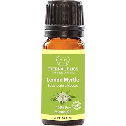 Eternal Bliss Lemon Myrtle Essential Oil (Backhousia citriodora) 100% Pure Therapeutic Grade Aromatic Oil, uncut Essential Oil (50 ML)