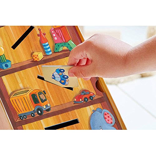 HABA Meine ersten Spiele: Wir räumen auf – Lernspiel ab 2 Jahren – Zuordnen von Gegenständen mit 3D-Spielregal – Für 1 bis 3 Spieler – 1303469001 – Bild 3