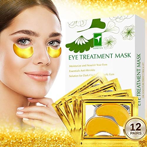 Econobum Premium Collagen Eye Masks, Wrinkle Care and Energizing - Hydrating and Anti-Aging -Crystal Gel Collagen Masks 12 Packs