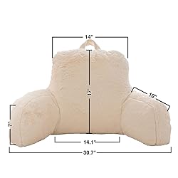 Holawakaka Standard Faux Fur Bed Rest Pillow with