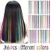 EuTengHao 36 Packs Colored Clip in Hair Extensions 22” Colorful Straight Hair Extensions Clip in for Women and Kids Multi-Colors Party Highlights Streak Synthetic Hairpieces (36 Colors Set)thumb 1