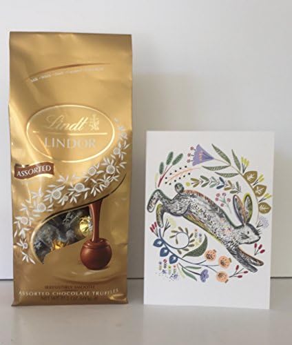 Lindt Lindor Truffles Ultimate Flavor Assortment Bag (Mega Size 21.5oz) and An Eco-Friendly Designer 5 x 7 Blank Card For The Perfect Easter or Mother’s Day Gift Bundle (2 Items)