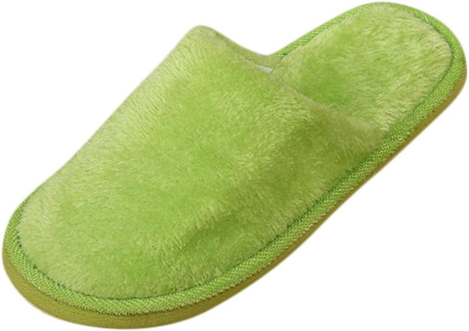 LazzboySlippers Winter Women Men Plush Faux Fur Indoor Home Bedroom Warm Shoes