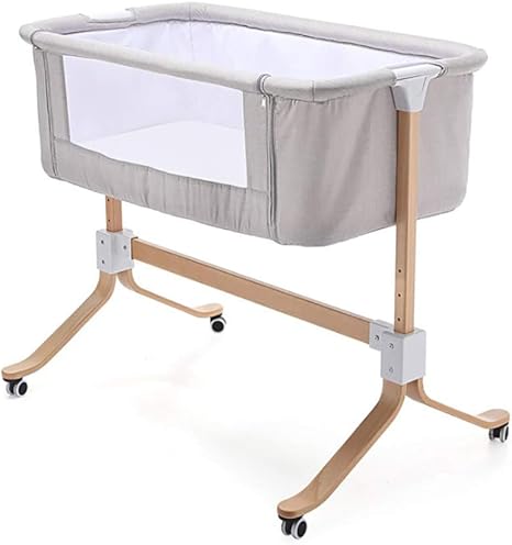 wooden bedside crib