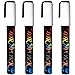 Brapork Liquid Chalk Markers [ Pack of 4 White ] - for Chalkboard Signs, Blackboards, Glass, Windows, Car Doodle