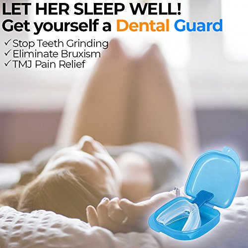 Professional Dental Guard - Stops Teeth Grinding, Bruxism, Eliminates Teeth Clenching Includes Fitting Instructions & Anti-Bacterial Case. Satisfaction Is Guaranteed! Athletic Mouthguard