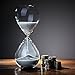 SWISSELITE Hourglass Sand Timers, Hourglass Sand Clock Inspired Glass for Home, Desk, Office Decor (8Inch-30Mins Lucent White)
