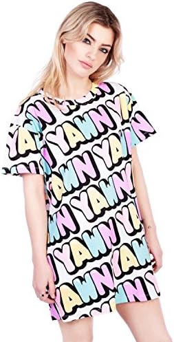 Disturbia Yawn Oversized Tee T-Shirt - LGE/UK 12/US 8/EU 40