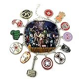 Marvel Infinity War AVENGERS ( 11 Themed Charms) Metal/Enamel Charm BRACELET By Superheroes Brand
