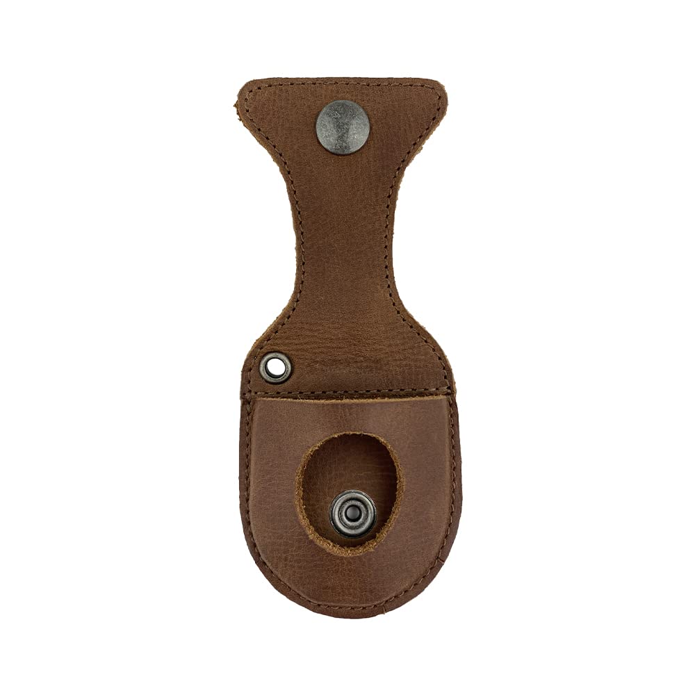 Hide & Drink, Pocket Watch Case, Protector Holder, Timepiece, Rustic Case, Full Grain Leather, Handmade, Bourbon Brown