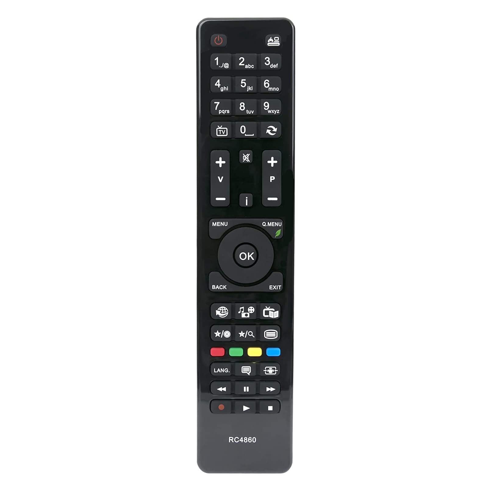VINABTY RC4860 Replacement Remote Control fit for Hitachi TV 19HXD05U 19HXD05UA 22HXC06 22HXJ06U 22HXJ06UA 32HXC01 32HXC01U 32HXC01UA 32HXC01UB 32HXC41 32HXT16U 32HXT16UA 40HXC46 40HXT16U