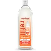 method Super Shine Liquid Dish Soap Refill, Among the Orchards, 48 fl oz | 3x Refill, Powered by Enzymes, Removes Up to 99% of Grease, Gentle on Skin