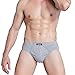 wirarpa Men's 4 Pack 100 Cotton Underwear Briefs No Fly Contour Pouch Soft Covered Waistband, Small