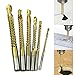 Wrisky 6x Practical Ti Drill Bit Woodworking Wood Metal Cutting Hole Saw Holesaw HSS