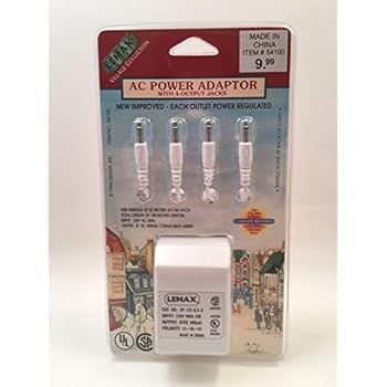 lemax adapter 74706 power Outdoor White: Amazon.com: Adapter Power 3 AC Garden & 74706 Jacks, Output