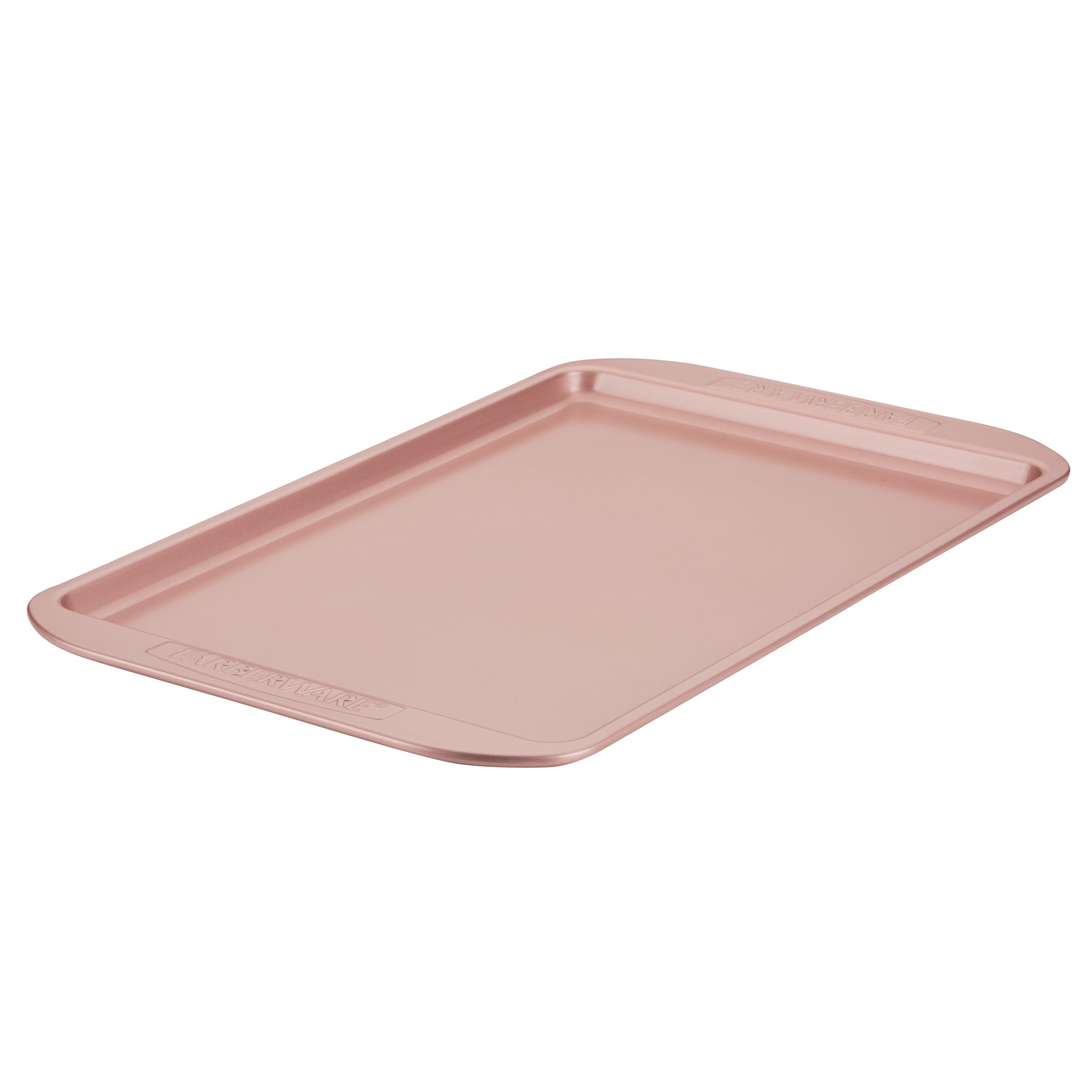 Farberware Nonstick Bakeware, Nonstick Cookie Sheet/Baking Sheet - 10 Inch x 15 Inch, Rose Gold Red
