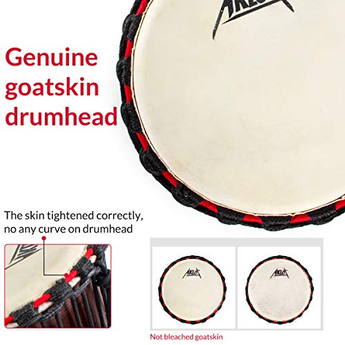 2 Hand+Carved+Mahogany+Goatskin+Drumhead+Beginners