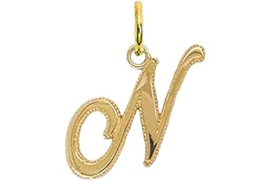 Takar Gold Initial Letter Pendant For Necklaces, 14k Gold A-Z Big Letter Charm Necklace Jewelry for Men And Women. Made In USA