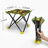 Folding Stool – S-World Kee Portable Slacker Chair for Outdoor Camping,Fishing,Travel,Hiking,Garden,Beach,600D Oxford Cloth with Carry Bag(Camouflage)