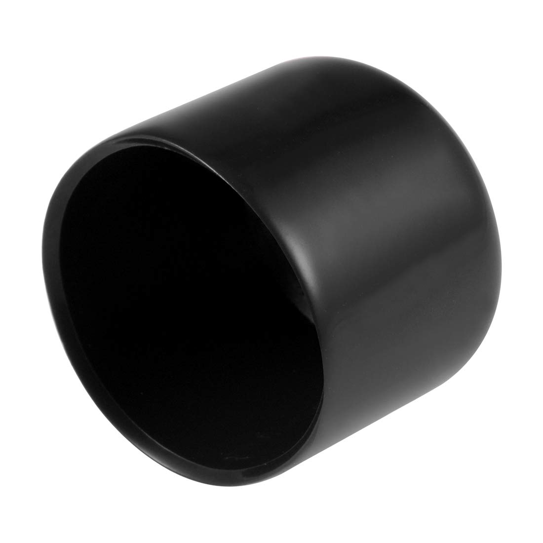 sourcing map 20pcs Rubber End Caps 36mm ID Vinyl Round Tube Bolt Cap Cover Thread Protectors Black
