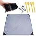 Pocket Blanket for Beach Festival - Camping Hiking Compact Size 55'x60' Fit 4 People - Sand and Waterproof Puncture Resistance with Corner Pocket, Loops, 4 Stakes, Secure Pocket with Zipper (Black)