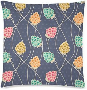 GUNCHU Custom Blossom Flowers Decorative Throw Pillow Case Cushion Cover 18"x 18"