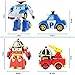 [Academy] 4 pcs Cute Robocar Poli Ambe Roy Helly Robot Transformers Toys Kids Educational