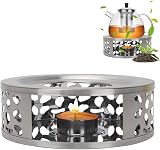 YZDZSW Stainless Steel Teapot Warmer 15cm Base Coffee Tea Milk Heat Stand view 1