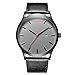 Gets Men Classic Watches Leather Strap Simple Dial Date Calendar Analogue Display Wrist Watch