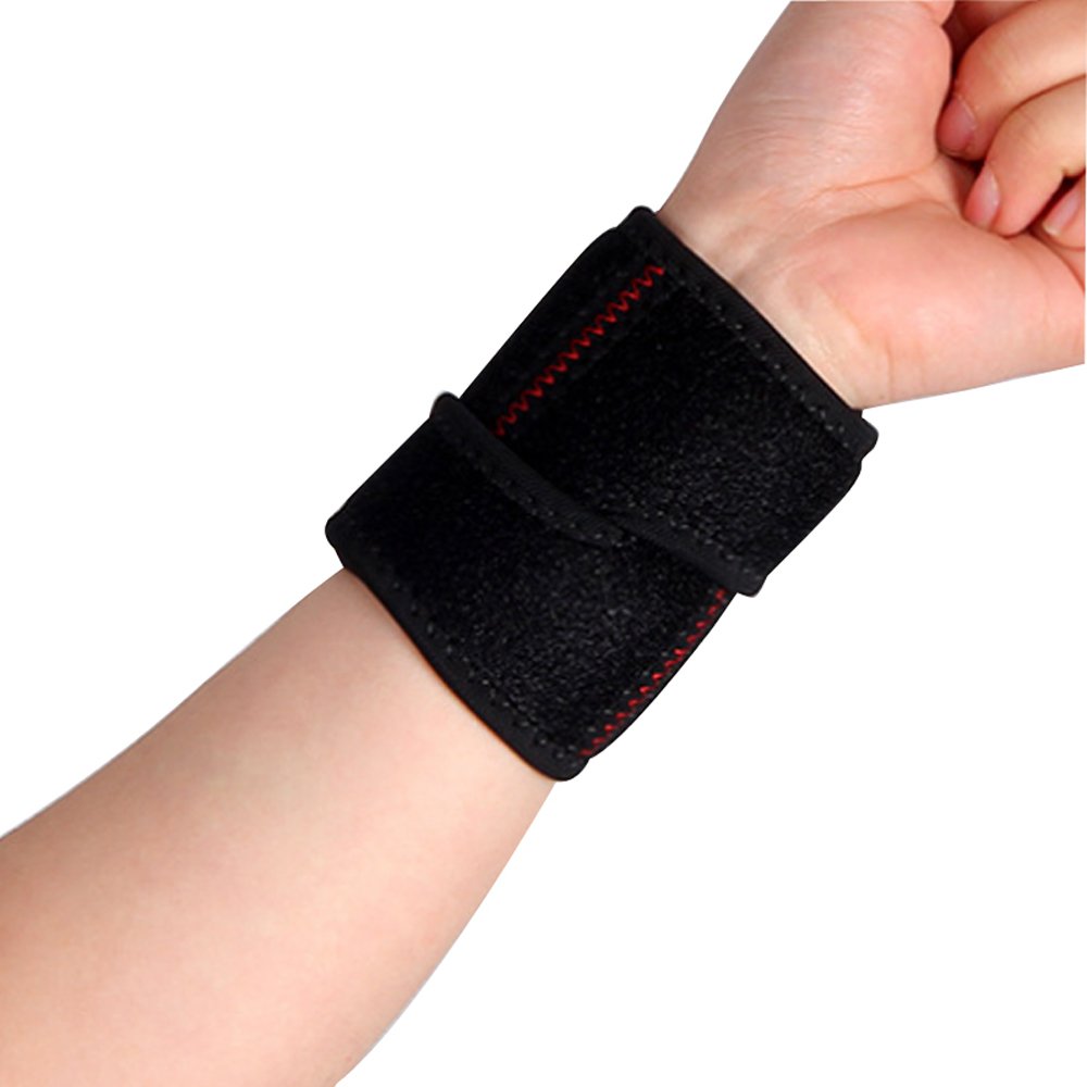 Denshine Wrist Wraps Professional Sports Spring Wristband Strap Compression Wrist Support Braces for Powerlifting, Bodybuilding, Weight Training, Women & Men, Black