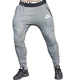 EU Men's Joggers Pants Gym Workout Pant Running Trousers with Pockes Large Dark Grey