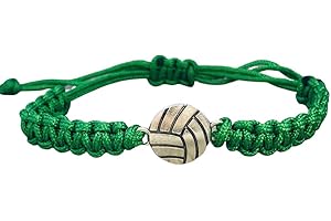 Sportybella Volleyball Charm Bracelet- Adjustable Bracelets For Girls with Volleyball Charm. Ideal Volleyball Gifts & Souviner for Volleyball Players. Unisex Friendship Bracelet