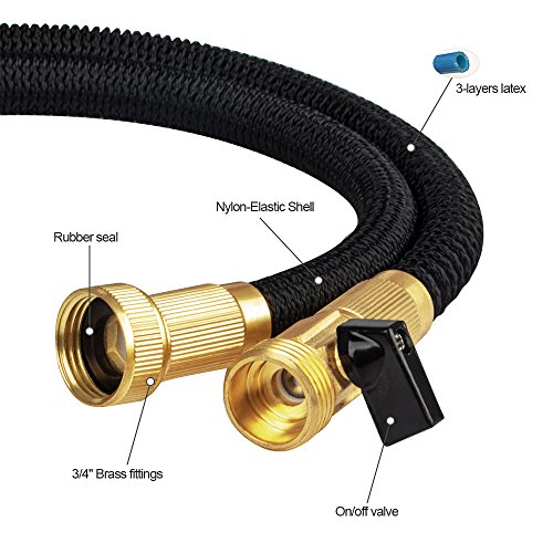 image for Tigerhu Garden Hose Expandable, 25ft Flexible Lightweight Water Hose w