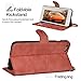 CORNMI Design for iPhone 6 plus Case, Premium Vintage Flip Wallet Leather Magnetic Closure Cover Skin for iPhone 6 plus and 6S plus 5.5 inch with Card Slots, Cash Compartment and Wrist Strap(Wine Red)