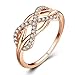 Infinity Ring Rose Gold Wedding Band Promise Rings