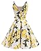 Retro Vintage Dress 1950's Rockabilly Swing for Homecoming Cocktail Lemon XL