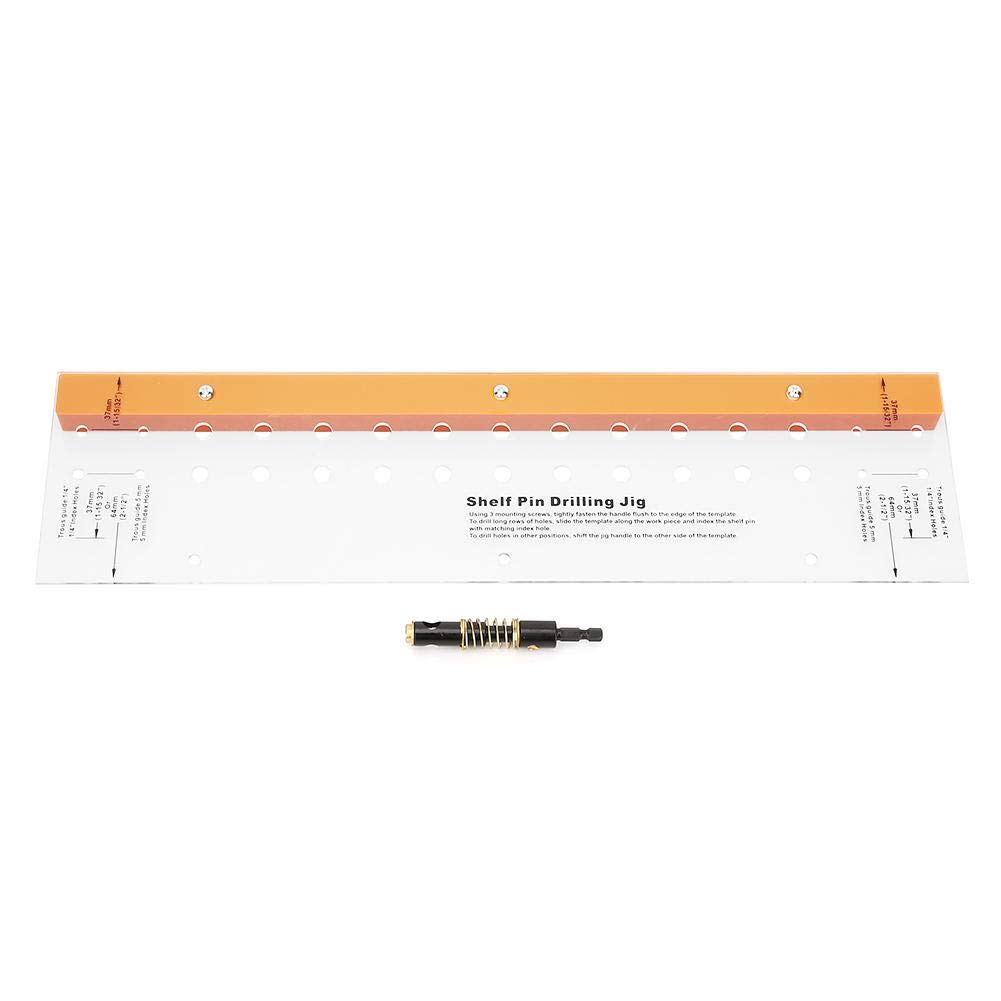 Woodworking Hole Drill Guide,Woodworking Hole Drill Guide Shelf Pin Drilling Jig Self Centering Bit Set Positioner Locator Tool