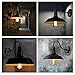 Jeteven Metal 1-light Wall Sconce Lamp Shade Industrial Gooseneck Barn Light Fixtures for E27 Bulb, Black