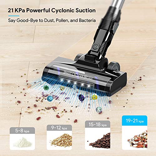 Cordless Vacuum Cleaner, Bagotte 17KPa Powerful Suction Stick Vacuum