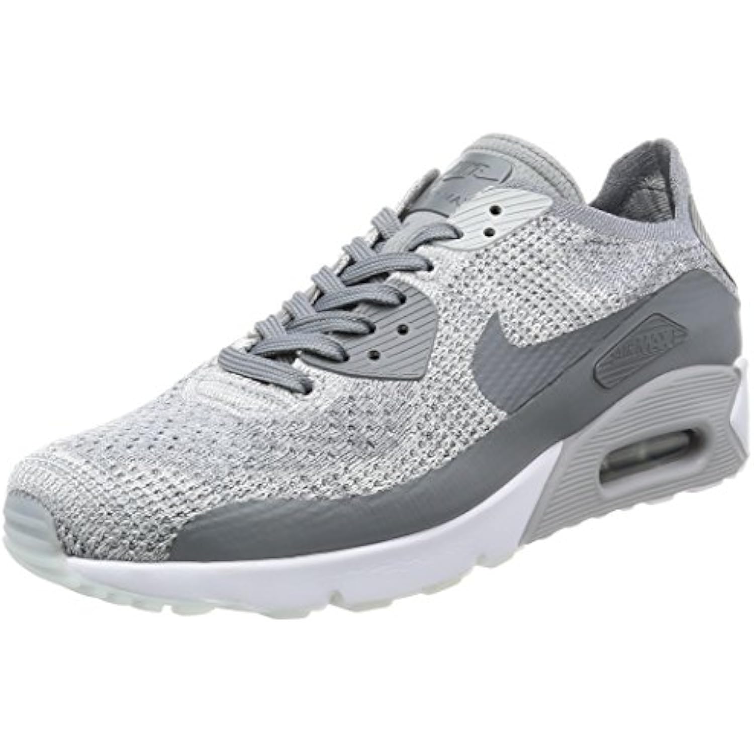 Nike AIR MAX 90 Ultra 2.0 Flyknit Sz10 Cool Grey Platinum Mens Running 875943 | eBay