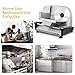 Electric Meat Deli Cheese Food Slicer, Aicok Precisely Cuts Meat, Cheese, Ham, Fruit and Veggies, Removable 7.5-inch Stainless Steel Blade for Home use, 150 Watt, Silver