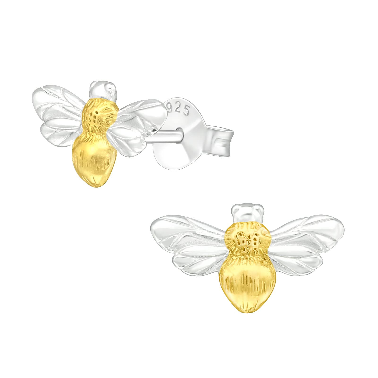 925 Sterling Silver Bee Stud Earrings for Women & Girls – Nature Jewellery Jewellery Gift Boxed