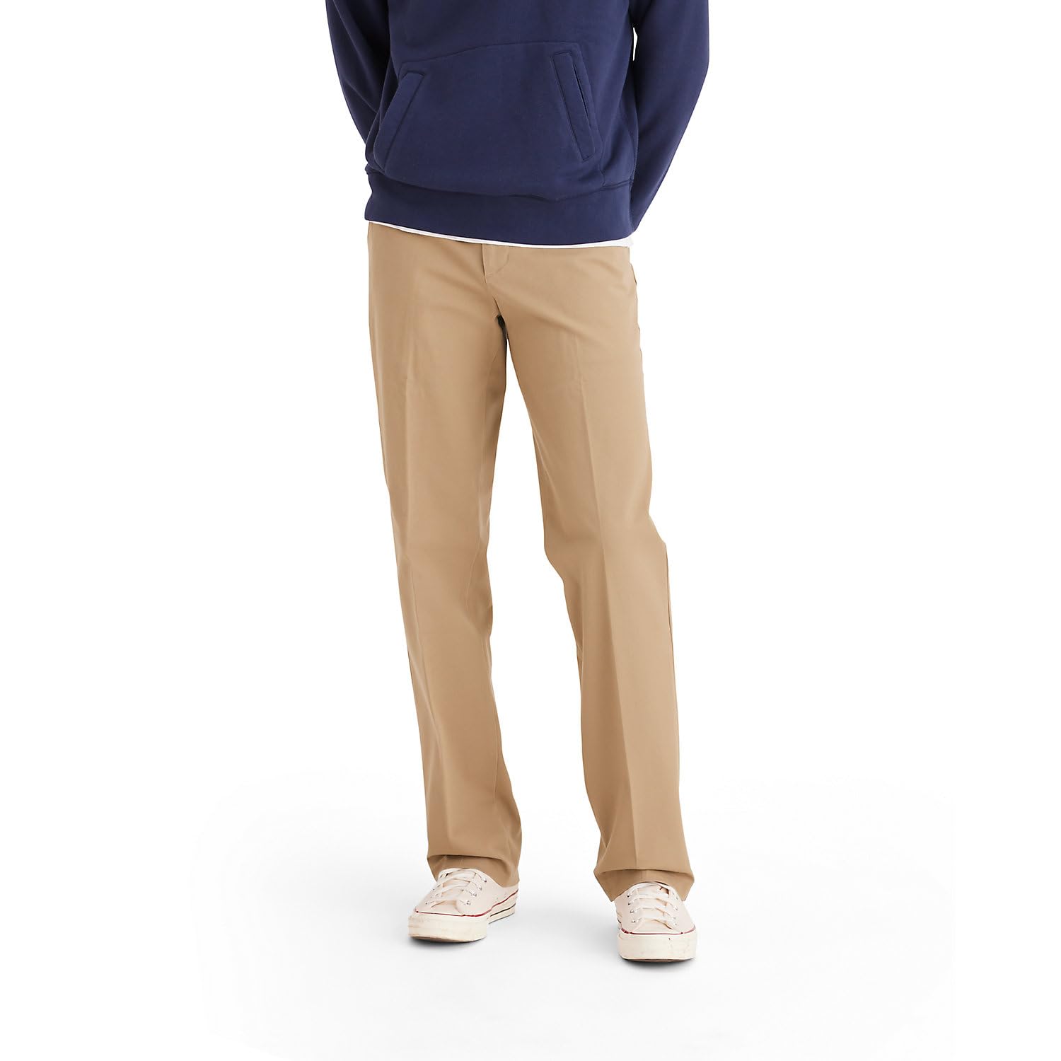 Dockers Pantalones flexibles Workday Smart 360 de ajuste clásico para hombre (estándar, grande y alto), New British Khaki, 38 W x 34 L