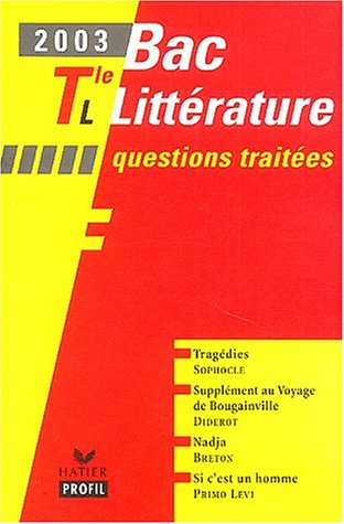 Bac littérature 2003, Tle L