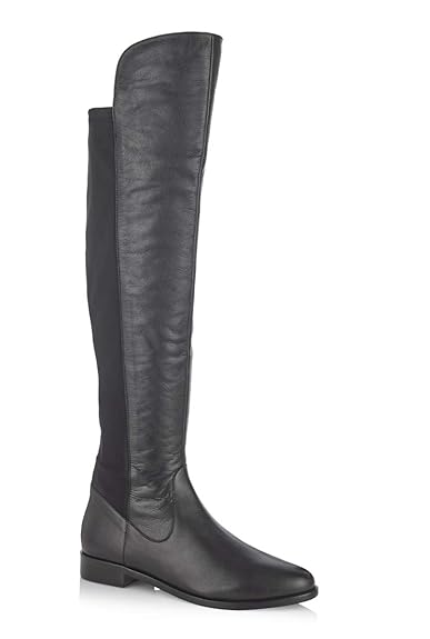 tall boots with stretch back